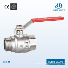 Male Thread Brass 1/2"-2"Inch Nickel-Plated Ball Valve